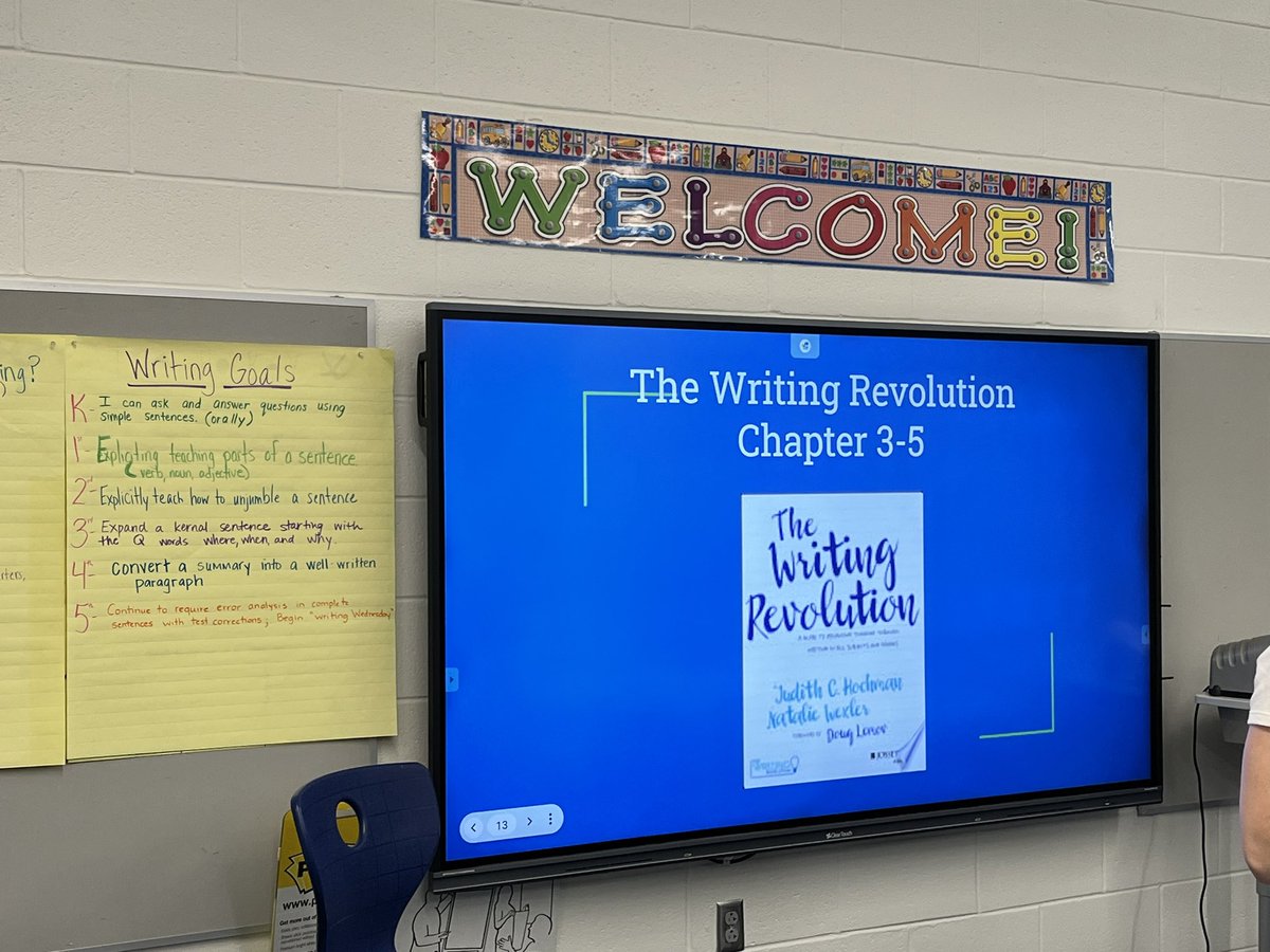 ashlee_ciccone's tweet photo. Teacher led book study using The Writing Revolution is changing writing practice! So proud to participate in learning with professionals who continuously seek to improve practice. @SolutionTree @NCDPI_OEL #RelentlessPES https://t.co/LIPMMlniZ3