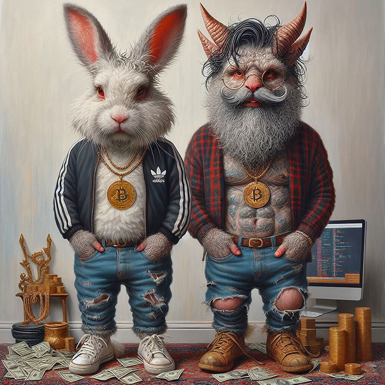 edartiss's tweet photo. Two Bitcoin fans.. Crypto enthusiasts.. 🙂🙂

Unique characters Dergann &amp; Trimalin
https://t.co/lvpYvCTSPb

#NFT #creativity #funny #animals #fantasy #art #unrealworld #adventure #fiction #bitcoin #CryptoEnthusiast  #fun #cool #dudes https://t.co/LDaq1b4BV8