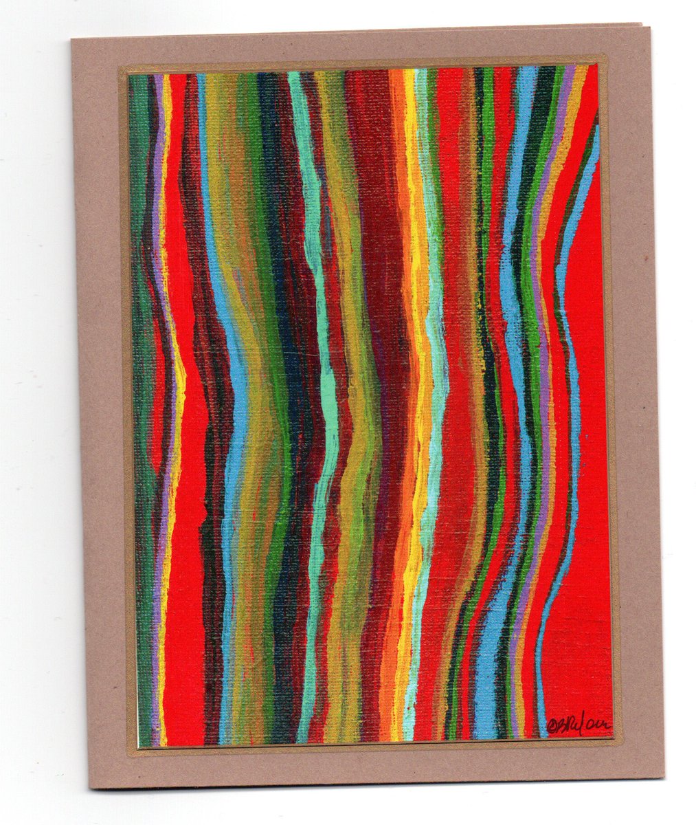 Note Card Stationery Abstract Art Red Yellow Blue Green tuppu.net/79e9577f #noteworthycrafts #Etsy #ArtReproduction