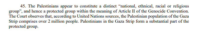 Golda Meir, 1969: "There was no such thing as Palestinians"

Bezalel Smotrich, 2023: "There is no such thing as a Palestinian people"

International Court of Justice, 2024: