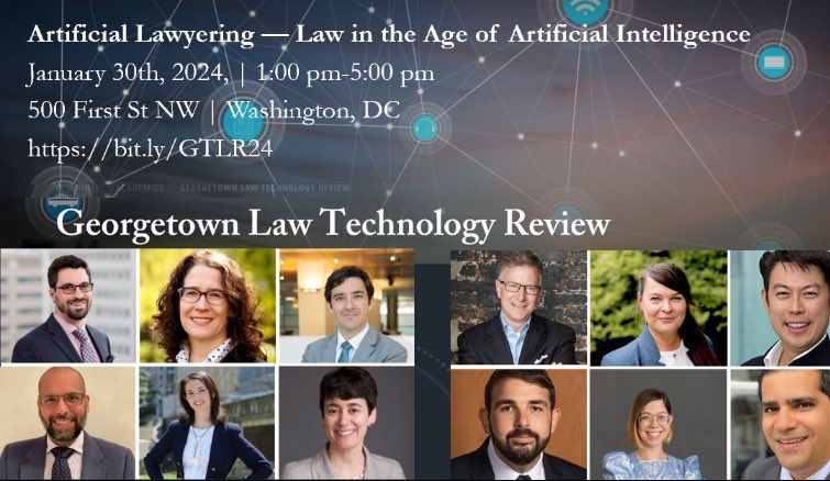 Looking forward to speaking. All great experts to learn from. Join us!
<a href="/GeorgetownLaw/">Georgetown Law</a> @GtownTechLaw <a href="/GLTReview/">GLTR</a> <a href="/GUAlumni/">Georgetown Alumni</a>