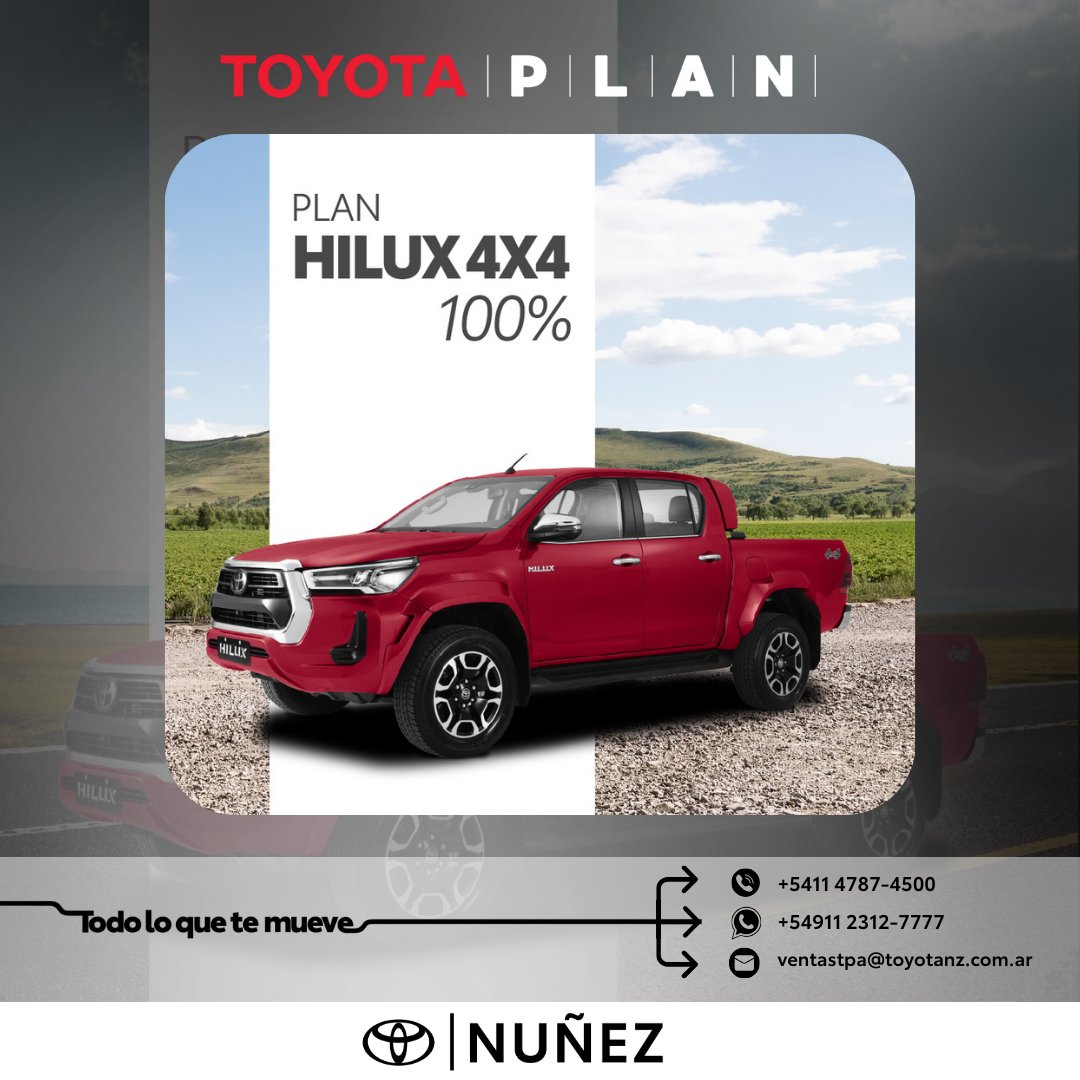 ¡Te mueve el sueño de tu okm! 
En <a href="/toyota/">Toyota USA</a>.nunez 🚗 tenemos el plan par hacerlo realidad.
Mayor plazo de pagos ❤️
¡Contactanos y entérate hoy mismo sobre los beneficios de suscribirte con nosotros!
📍Av. Figueroa Alcorta 7576, C.A.B.A. 
📍Tagle 2653, C.A.B.A
📲 (+54911) 2312-7777
