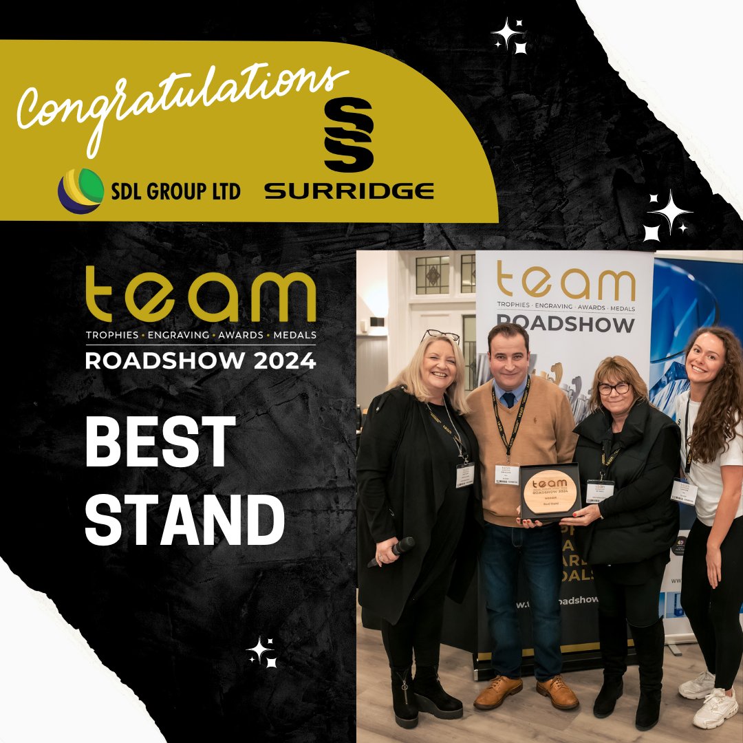 We are excited to announce that SDL and Surridge Sport - a subsidiary of SDL - have been voted the winner of the Best Stand Award at the recent TEAM Roadshow. Photography by: @joeldaviesphoto   #surridgeissport #surridge #sport #sportingexcellence #cricket #hockey #football