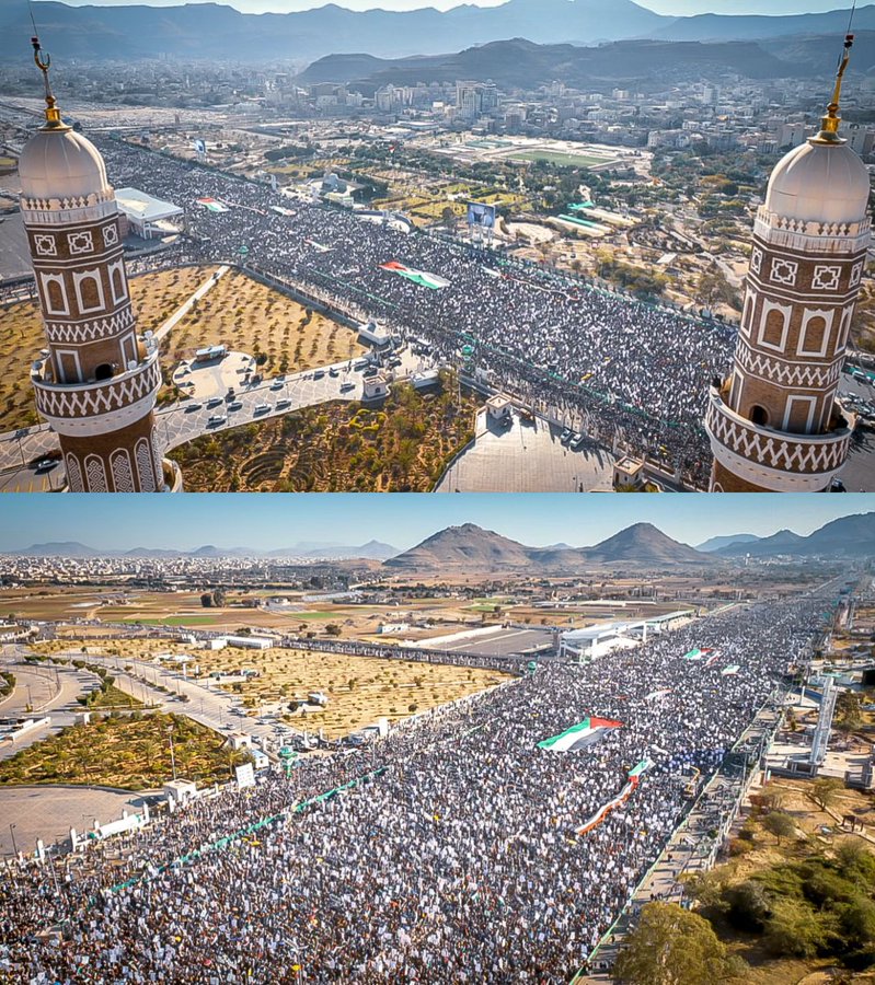GlobeEyeNews's tweet photo. Millions of Yemenis gathered for Palestine. https://t.co/tdcawKBeKH