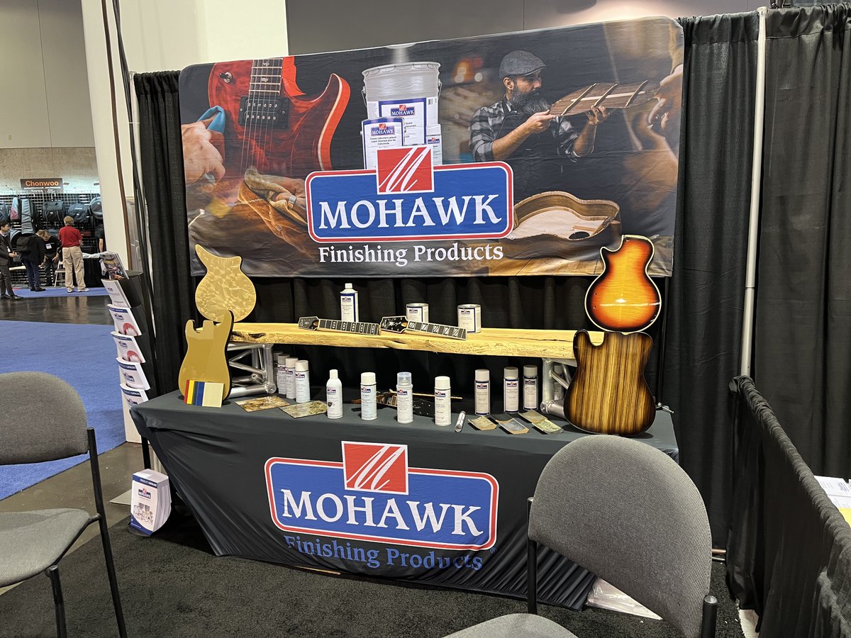 mohawkfinishing's tweet photo. We're up and running at NAMM! make sure to stop by and see us at booth 4106 for all your touch up and repair needs. https://t.co/UJI8ByOcIj