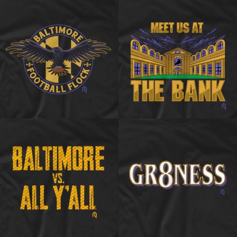 The Ravens Realm (@realmravens) on Twitter photo ๐จ Shirt Giveaway ๐จ
Iโll be giving away one of my new shirts from my clothing shop to one person!
To enter:
1. Follow <a href="/RealmRavens/">The Ravens Realm</a>
2. Retweet this post
3. Like this post
4. Winner chosen tomorrow at 8 PM!
Full Catalog: athletelogos.com/collections/baโฆ ๐จ Shirt Giveaway ๐จ
Iโll be giving away one of my new shirts from my clothing shop to one person!
To enter:
1. Follow <a href="/RealmRavens/">The Ravens Realm</a>
2. Retweet this post
3. Like this post
4. Winner chosen tomorrow at 8 PM!
Full Catalog: athletelogos.com/collections/baโฆ