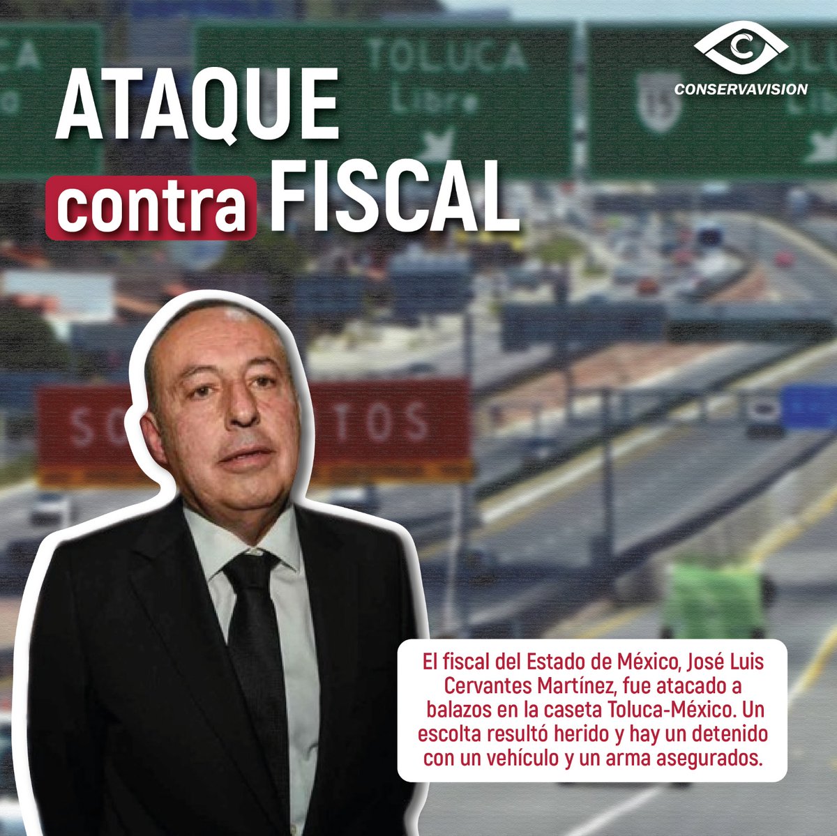 🚨 ¡Suceso Violento! 🚨

Ataque armado contra fiscal de Edomex en caseta Toluca-México. 

#Noticias #Nacionales #Seguridad #Policiales #Toluca #EstadoDeMéxico #México #Viral #Edomex #Violencia #News #Fiscal #Ataque