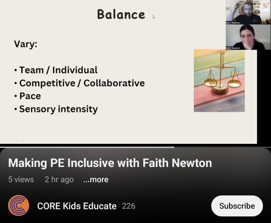 Part of making #PhysEd inclusive is thinking about the balance in your lessons. @coreni_corekids