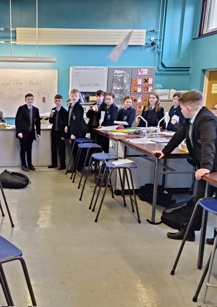 Mr McCloskey (@fanaticalgeoger) on Twitter photo Investigating the forces of weight, lift and drag <a href="/SPCScienceDept/">St Patrick's College Science Department</a> #funfriday Investigating the forces of weight, lift and drag <a href="/SPCScienceDept/">St Patrick's College Science Department</a> #funfriday
