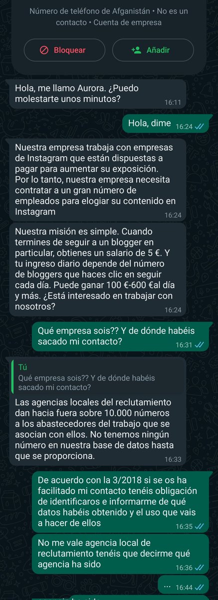 AresAlmudena's tweet photo. Aurora no me responde... le habrá ofendido algo??? 🤷‍♀️🤷‍♀️🤷‍♀️ 
@policia @AEPD_es https://t.co/VTQCEFNe1b