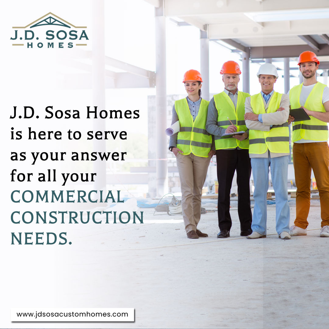 JDSosaHomes's tweet photo. J.D. Sosa Homes is here to serve as your answer for all your #CommercialConstruction needs. Whether you're navigating complex commercial projects or seeking expert direction, our team of professionals is at your service. https://t.co/sznepvyYxQ https://t.co/Szac2qHZFE