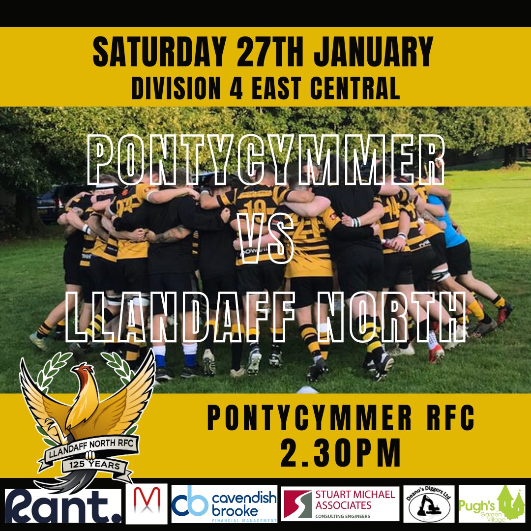 Just the one fixture for or men this weekend. The 1XV will travel down the M4 to @PontycymmerR for their league fixture. Good luck gents! #northfamily #blackandamber ⚫️🟡