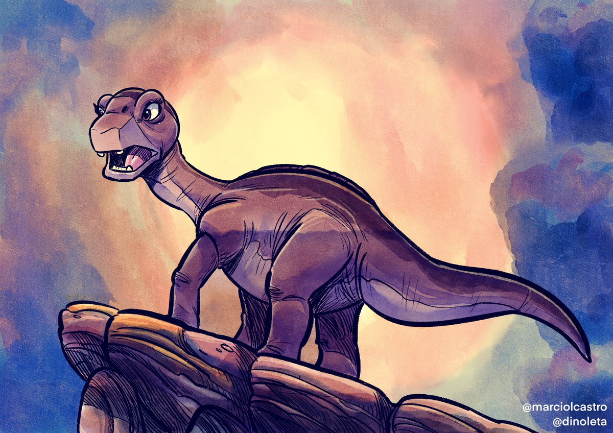 Day to celebrate an animated film that was one of the pillars for me to become passionate about dinosaurs and prehistoric life.
#fanart #littlefoot #thelandbeforetime