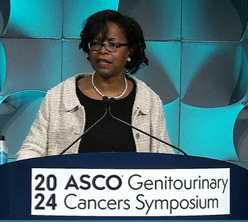 ERPlimackMD's tweet photo. Improving access to trials across communities is critical: @ctleeuro's brilliant #GU24 keynote outlines the problem and some solutions
✅ Bring trials to pts, open at sites that care for diverse communities
✅Design trials inclusively with community input
✅Support pt navigation
 🙏Thank you @ncidirec
and @NIHDirector for making this a national priority