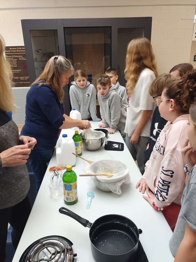Ag in the Class was back at MC again, this time to make cottage cheese with 5th grade. #WeAreMCUSD