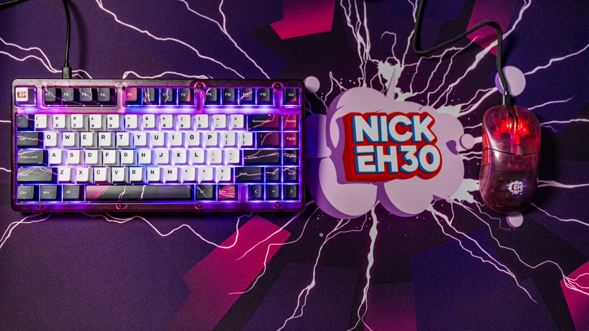 I'm gonna give away my new keyboard, mouse, and deskpad to 6 random people who repost this and reply tagging 3 friends. Must be following @GhostKeyboards! • Grand Prize: 1 NickEh30 K75 Keyboard Combo • 1st Prize: 1 NickEh30 K75 Keyboard • 2nd Prize: 1 NickEh30 M2 Wireless