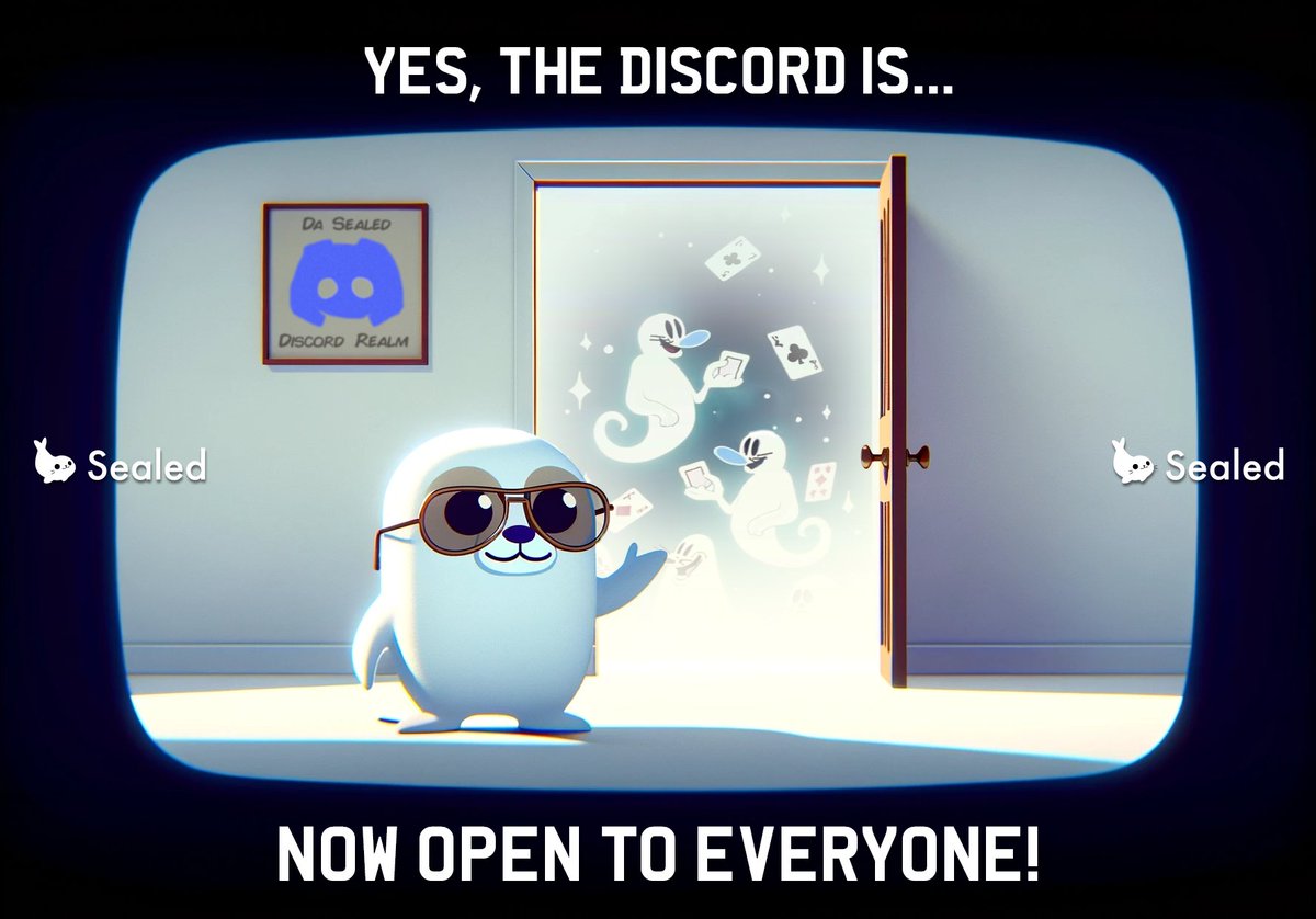 Oh, you've asked. And now, we've answered. 
The Sealed Discord Community is now open to everyone!

It's a shill free space, built to talk about art and culture. Come if you'd like to join the moooovement!

discord.gg/sealedart