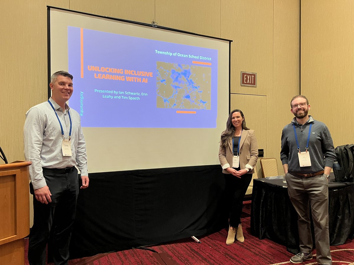 It was an honor to present at #Techspo24 with @Mr_S_Tweets and @OTSpartanLegacy regarding using Artificial Intelligence to improve inclusive learning practices. #spartanlegacy