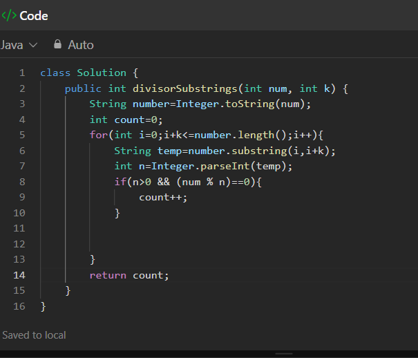 tara_prasada's tweet photo. Question: Find K-Beauty Of a Number
Level:  Easy
Topic: Sliding Window, String
#CodingChallenge #100daysofcodechallenge #Coding #Java #leetcode #CONNECT https://t.co/BVyZMGWk5o