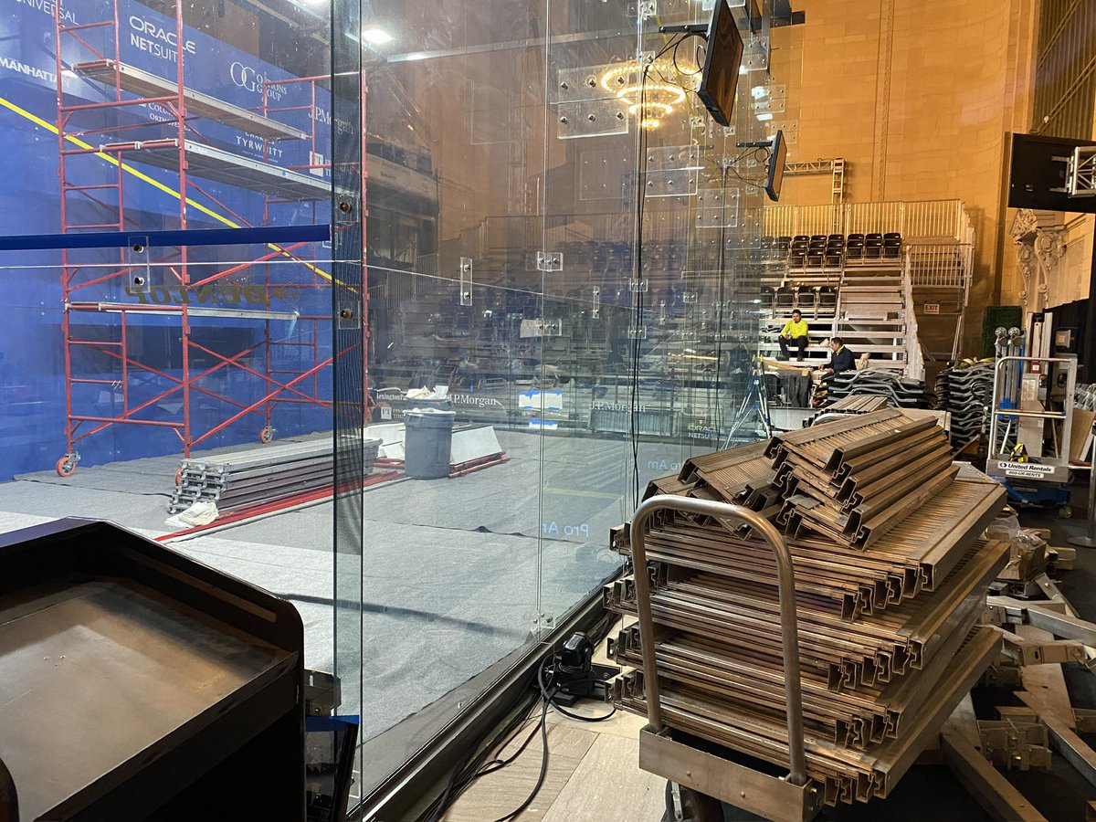 James Zug (@squashword) on Twitter photo This what it looked like in Vanderbilt Hall 12 hours before the first match and 6 hours after the last match <a href="/ToCSquash/">ToC Squash</a> This what it looked like in Vanderbilt Hall 12 hours before the first match and 6 hours after the last match <a href="/ToCSquash/">ToC Squash</a>