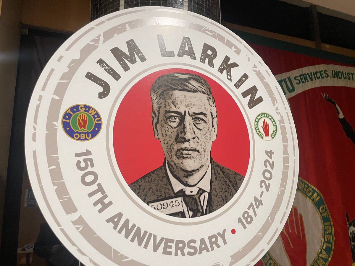 SIPTU's tweet photo. “Comrades, We are living in momentous times.”
Full house for #Larkin150 in Liberty Hall.
#Unionise https://t.co/FbskTnhu2w