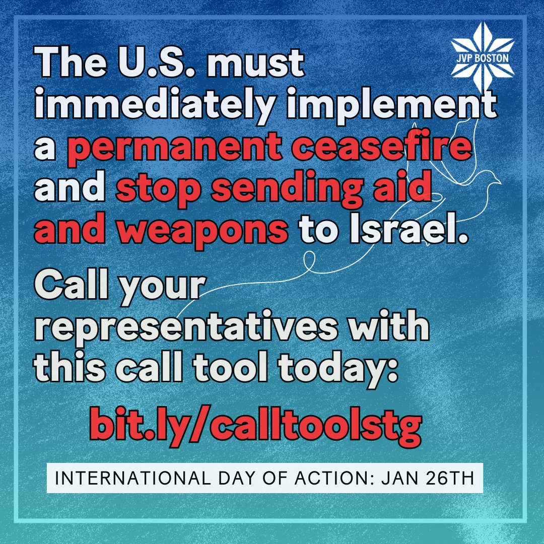 JVPBoston's tweet image. We will not support our taxpayer dollars to fund war at home or abroad. Fund people’s needs, not genocide, weapons, and war! #endthegenocide #divestfrommilitarism #investinlife #ceasefirenow #nomoreaidtoIsrael