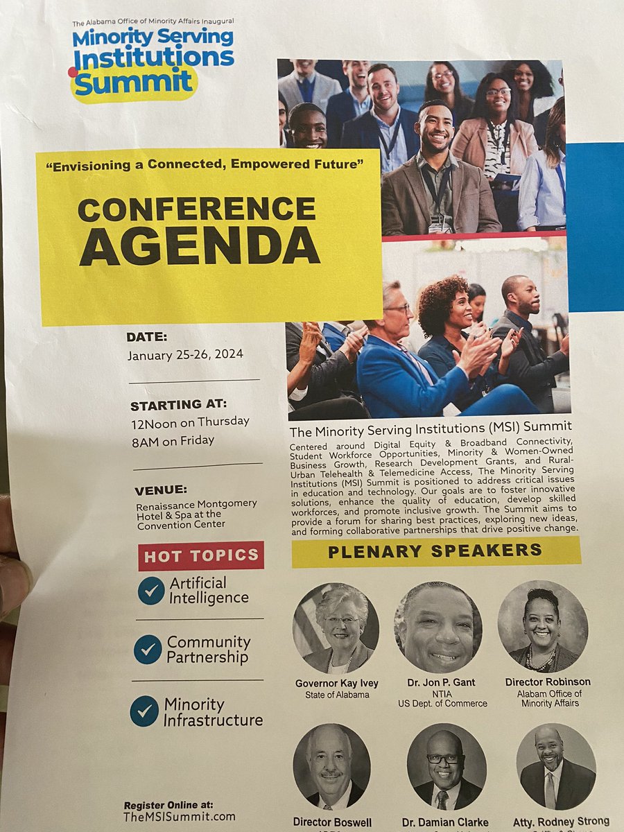 This conference, firsts of its kind for the state of Alabama by the Alabama Office of Minority Affairs is truly impactful! Grateful serve as the Advisory Board President. <a href="/Alabama_OMA/">Alabama OMA</a>