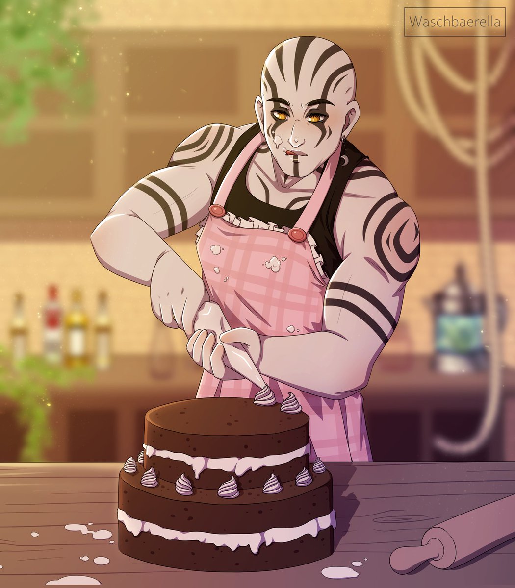 waschbaerella's tweet image. 🎂 Ragnar’s Time Off 🎂

He was raised in an inn and learned how to cook and bake to support his adoptive mother, Zaav, and started to really like it!

Nowadays, it’s a relaxing hobby to balance out his stressful merc work ❤️

#dungeonsanddragons #bg3Tav