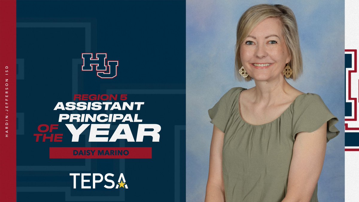 HJISD's tweet photo. Daisy Marino, Assistant Principal of China Elementary in Hardin-Jefferson ISD, has been named the 2024 Region 5 Assistant Principal of the Year by the Texas Elementary Principals and Supervisors Association! https://t.co/GvoePJlXtg