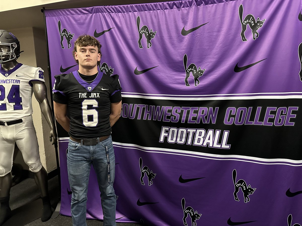 Owen Floyd #6 (@36floyd) on Twitter photo After a great visit I am happy to announce I have received an offer from Southwestern College! <a href="/BuilderFootball/">SC Builder Football</a> <a href="/CoachSmithSC/">Drew Smith</a> <a href="/CoachBremmon/">Jacob Bremmon</a> <a href="/CoachGriffSC/">Brad Griffin</a> @CoachStrongSC <a href="/coachklinck/">Coach Bobby Klinck🏈</a> <a href="/bray_coach/">Coach Jake Bray</a> After a great visit I am happy to announce I have received an offer from Southwestern College! <a href="/BuilderFootball/">SC Builder Football</a> <a href="/CoachSmithSC/">Drew Smith</a> <a href="/CoachBremmon/">Jacob Bremmon</a> <a href="/CoachGriffSC/">Brad Griffin</a> @CoachStrongSC <a href="/coachklinck/">Coach Bobby Klinck🏈</a> <a href="/bray_coach/">Coach Jake Bray</a>