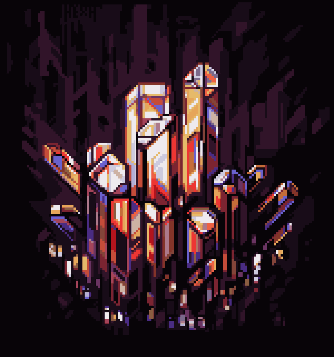hexh__'s tweet photo. shiny crystals #pixelart https://t.co/WIJqZH5F6g