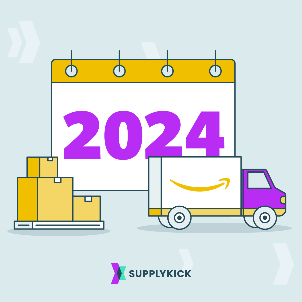What to keep in mind when planning your #FBA #inventorymanagement strategy:

1. FBA Shipping Methods/Quantities
2. FBA Fulfillment &amp; Referral Fee Changes
3. Seasonality &amp; Trends
4. 2024 #AmazonPrimeDay Events
5. Peak Holiday Shopping Seasons

Learn more ➡️ supplykick.com/amazon-fba-hol…