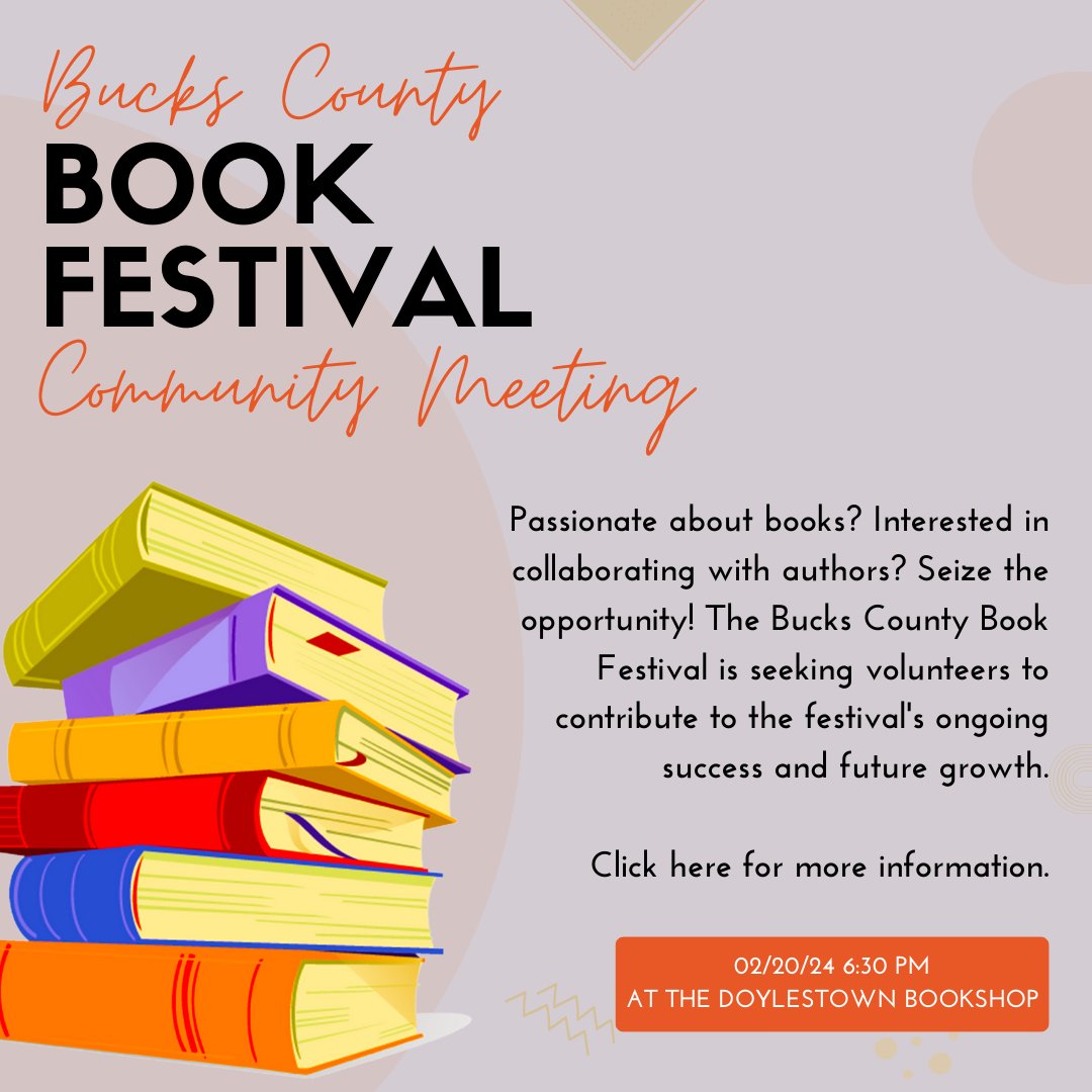 Bucks County Book Fest tweet media