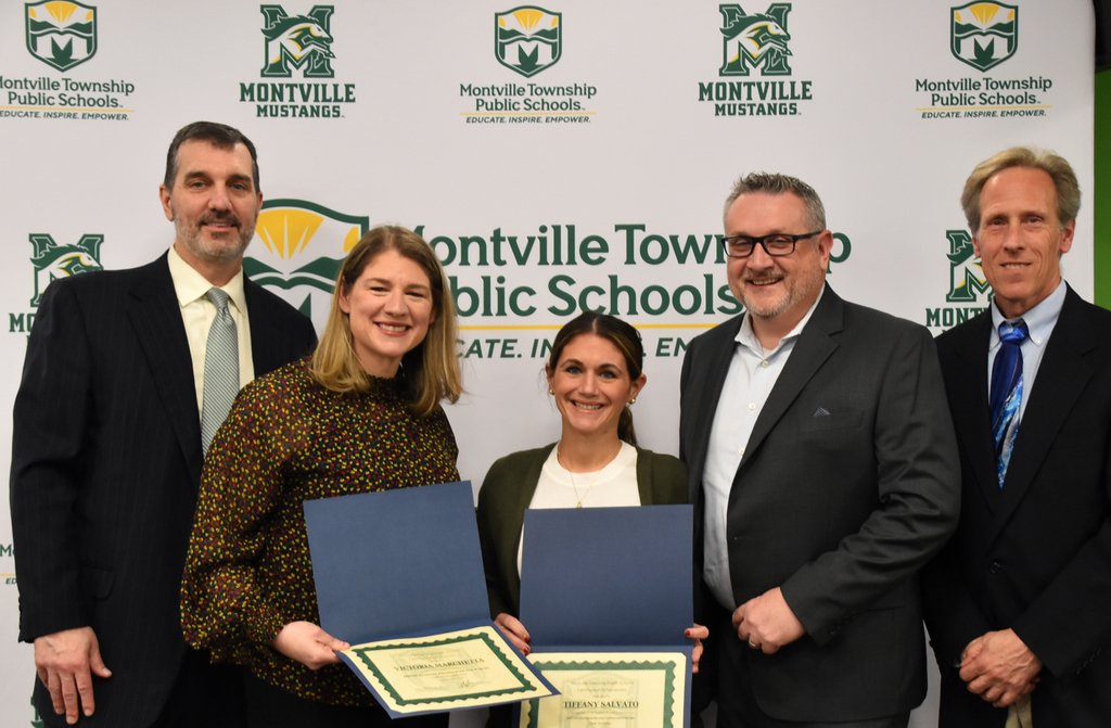 Educators of the Year! CONGRATULATIONS! #MontvilleBOE celebrated outstanding Teachers & Educational Services Professionals of the Year on 1/23! Shout out to #CedarHill Teacher Victoria Marchetta & ESP Tiffany Salvato! #EducateInspireEmpower
