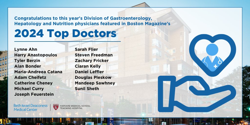 We are delighted to congratulate our 17 attending physicians who were included in @BostonMagazine's annual list of Top Doctors! They are all exemplary clinicians and we're thankful for everything they and our whole team does to provide world-class patient care 🌟