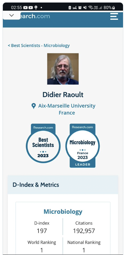 Research.com is clearly showing that focusing on metrics and rankings such as number of papers or citations can be a complete failure in particular cases.
A director who's put himself on all papers from his institute is not necessarily a "Best Scientist" or a leader.