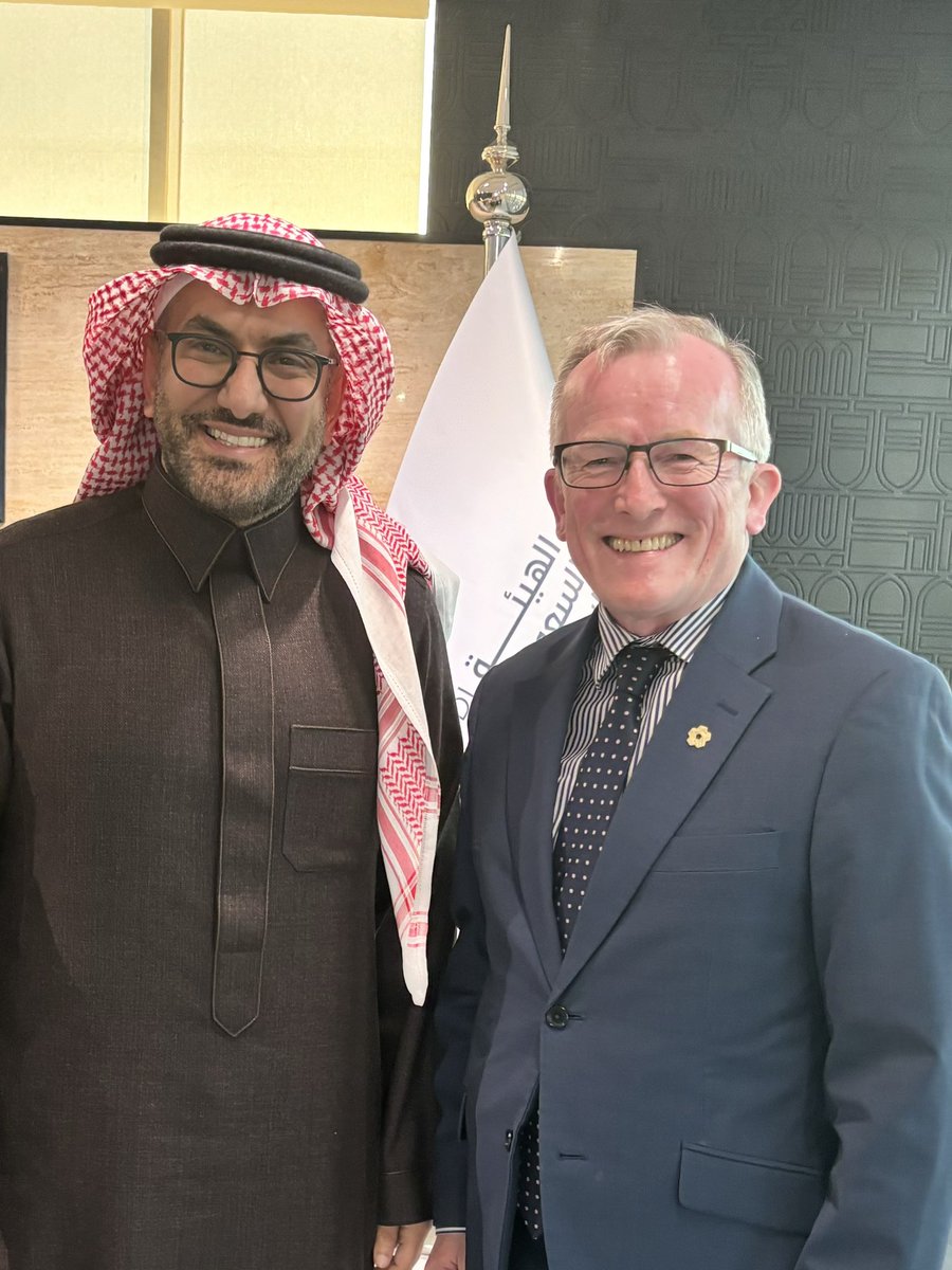 On my visit to Riyadh this week, I was delighted to catch up with Saudi Tourism CEO, Fahd Hamidaddin. We had a great conversation. I learned a lot about the importance of tourism to the future of the Saudi. It was great to share my own tourism experiences from my Irish journey.