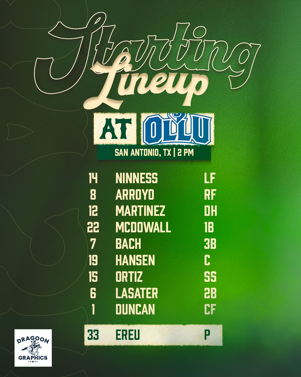 ⚾️𝐅𝐎𝐋𝐋𝐎𝐖 𝐋𝐈𝐕𝐄⚾️

🆚 OLLU
⏰: 2:00 PM CT
📍: San Antonio, TX
🏟️: Missions Baseball Academy
📺/📊: usaoathletics.com/composite

#DroverNation🐎 x #BleedGreen