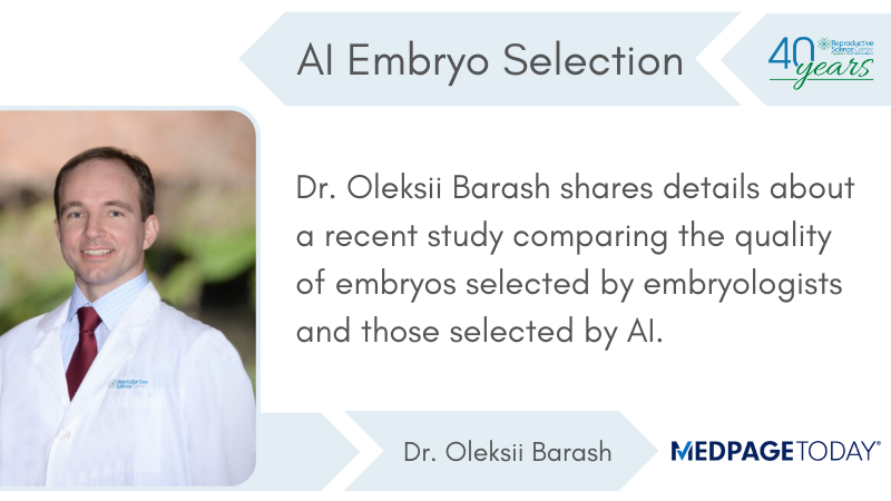 RSC #IVF Lab Director Dr. Oleksii Barash reports that a trial study found clinical pregnancy rates were slightly higher when using AI in embryo selections. bit.ly/424EoHk