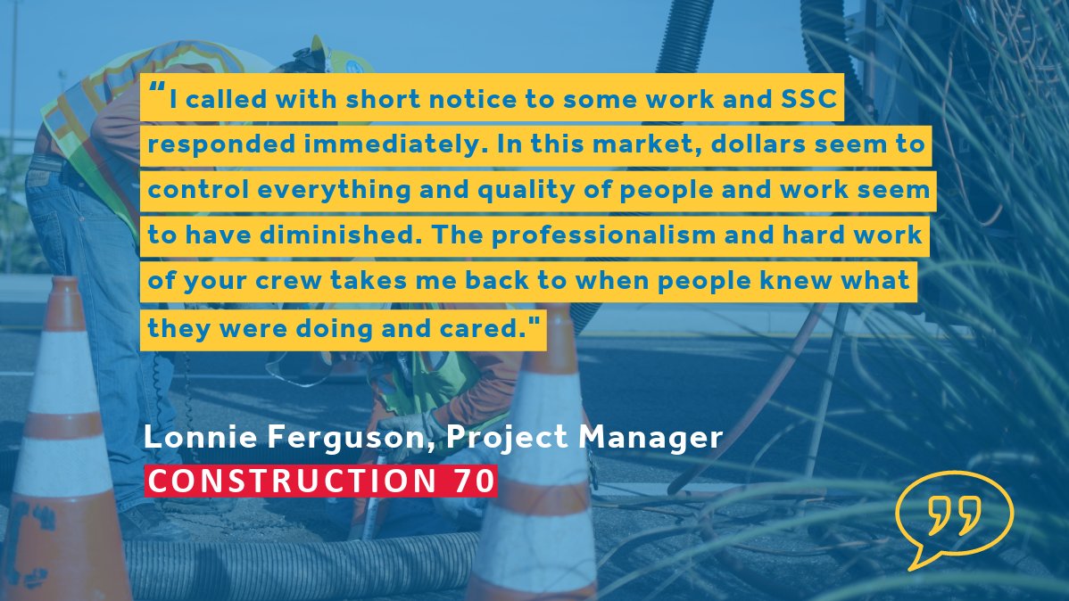 It's Gratitude Friday! We are deeply grateful for our team and clients and thought we'd share some kind words we've received on one of our projects.

#Gratitude #GratitudeFriday #team #teamwork #undergroundconstruction #Construction #grateful #clients #clienttestimonial