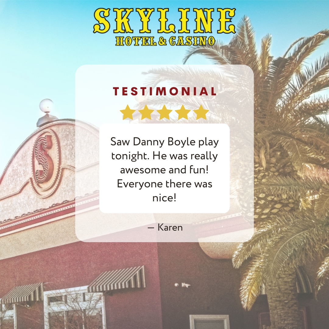 Looking for some live entertainment? Be sure to catch some at Skyline Hotel & Casino! 🎶🌟
.
.
.
#SkylineHotelandCasino #Hotel #Casino #Nevada #NevadaTravel #Vintage #VintageVegas #ModernAmenities #Henderson #LasVegas #Resort #Review #Testimonial #FiveStarReview #HappyCustomer