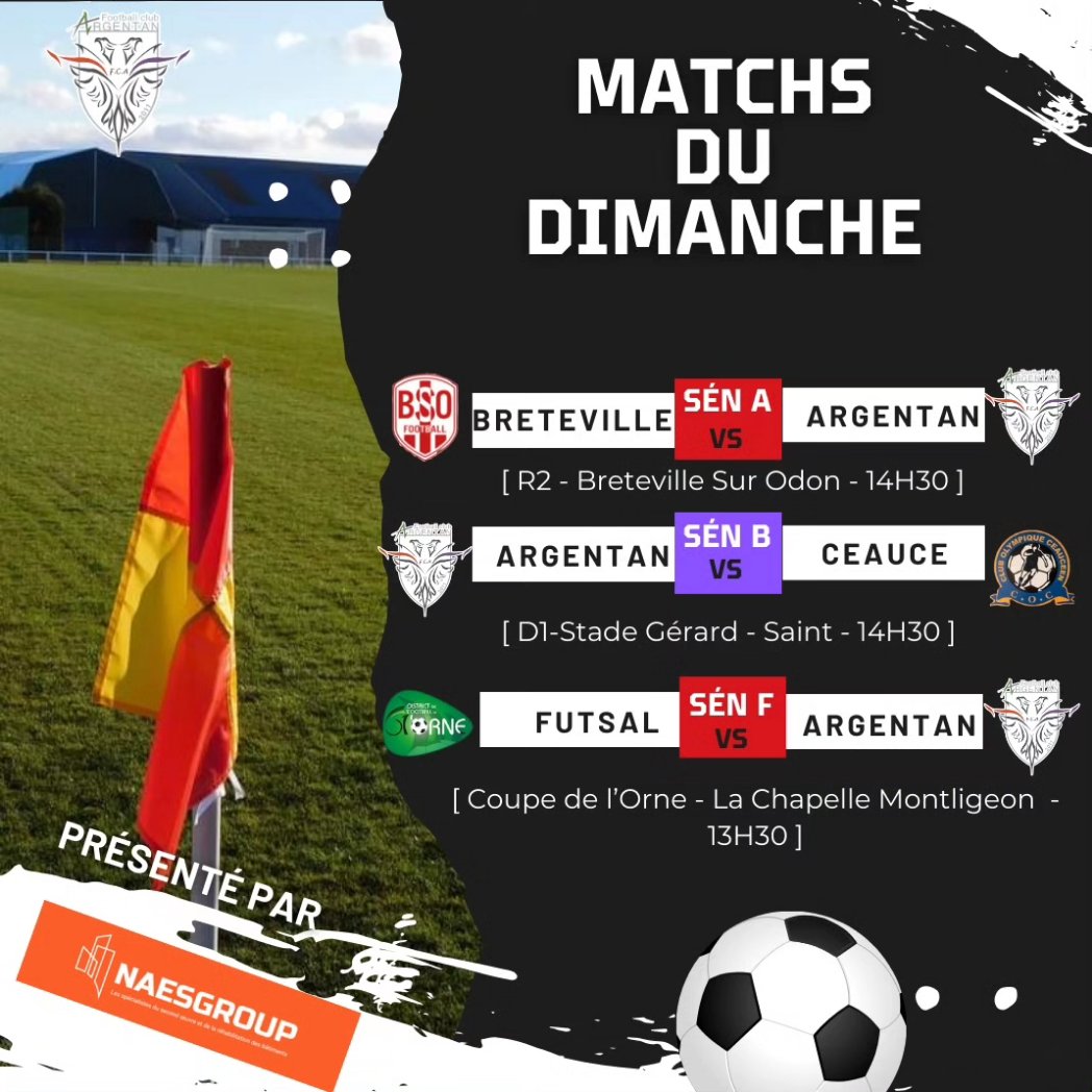 Les matchs du Week-end vous sont présentés par NAES GROUP :
🖤🤍