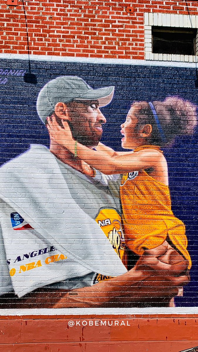 Kobe and Gianna mural wallpapers for your phone 💜💛