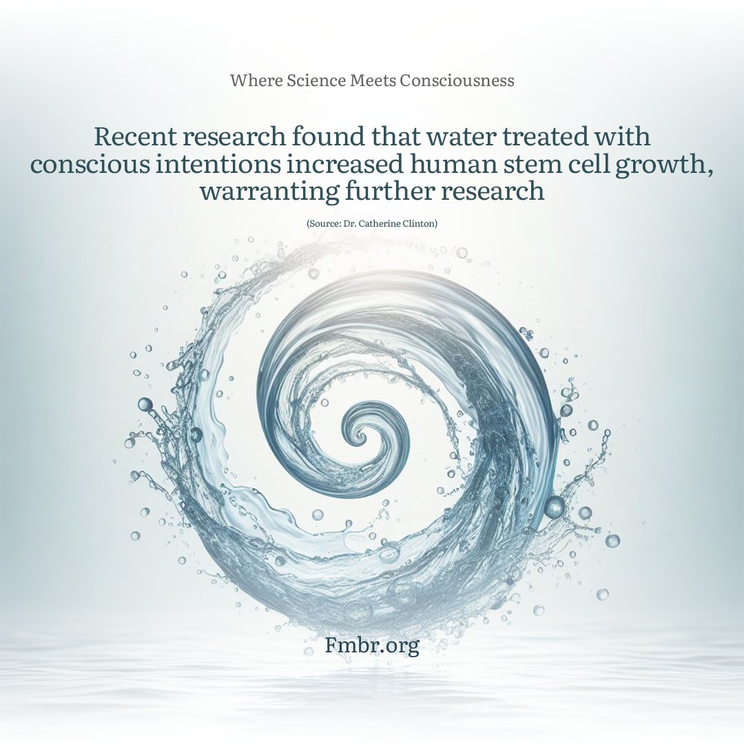 Fascinating study reveals water charged by Buddhist monks' intentions boosts human stem cell growth. A glimpse into how consciousness can influence physical matter. 🌊💡

What are your thoughts on this?

#ConsciousnessResearch #WaterScience #FMBR