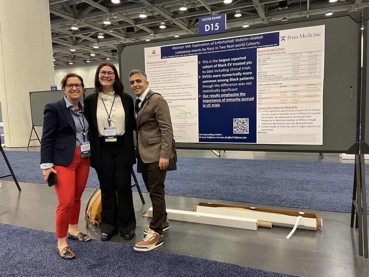 Watch out for superstar mentee @elina_vlachou⁩ with ⁦@Ron_cology⁩ with one of her posters at GU ASCO!