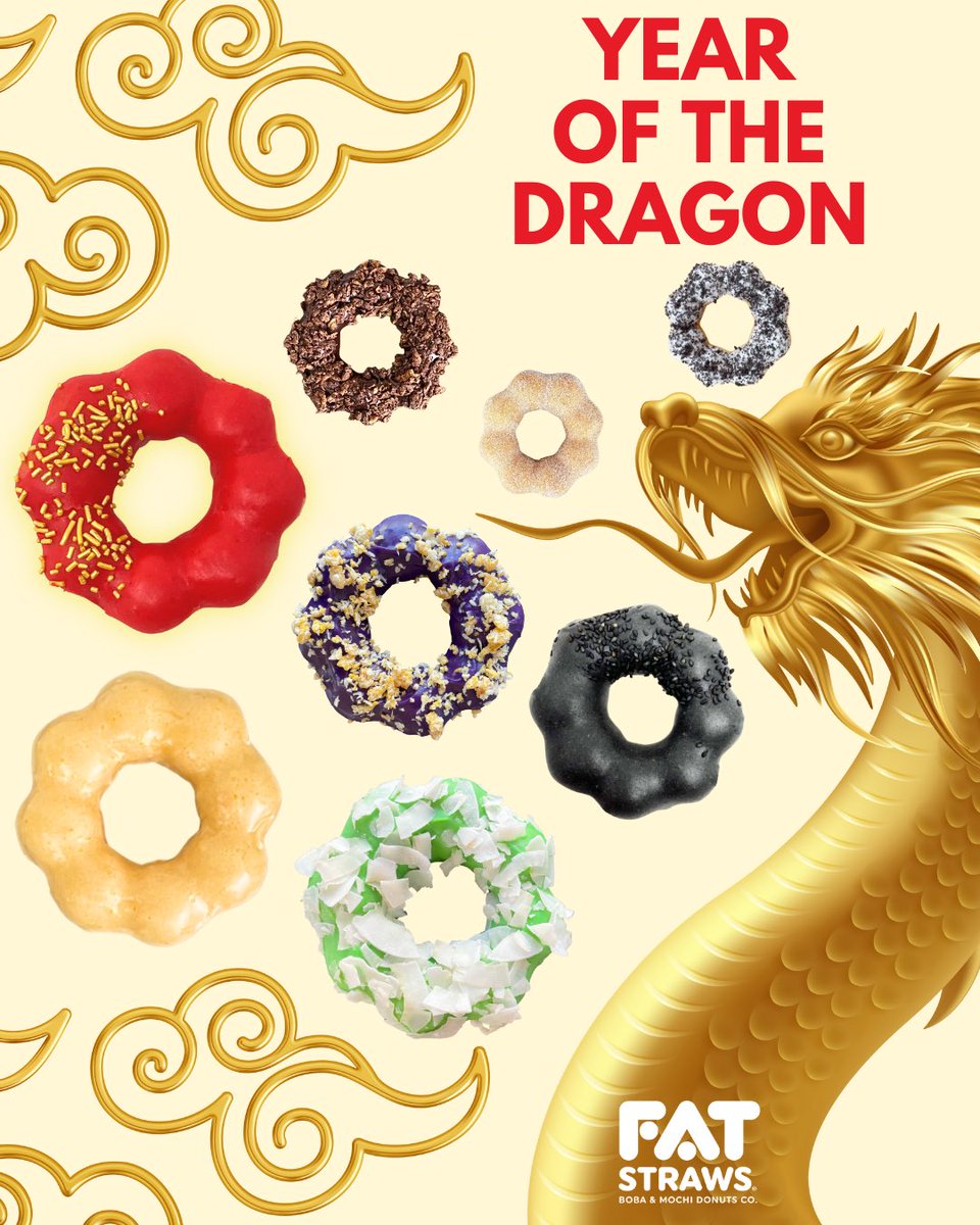 Go check out our Lunar New Year mochi donut lineup !