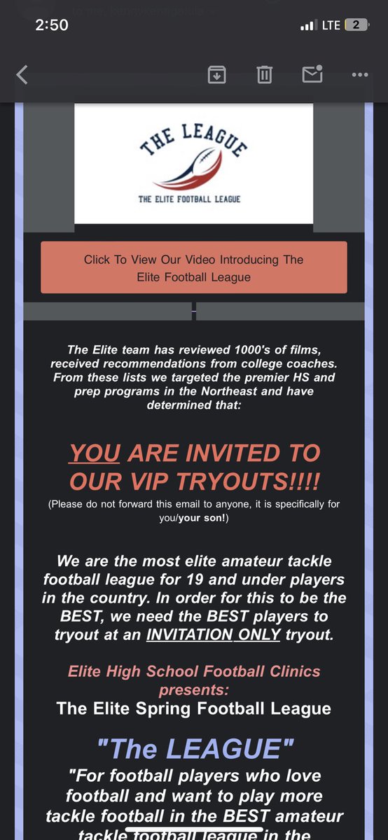 Thank you for the invite <a href="/EliteFBClinics/">Elite Football Clinics</a>.