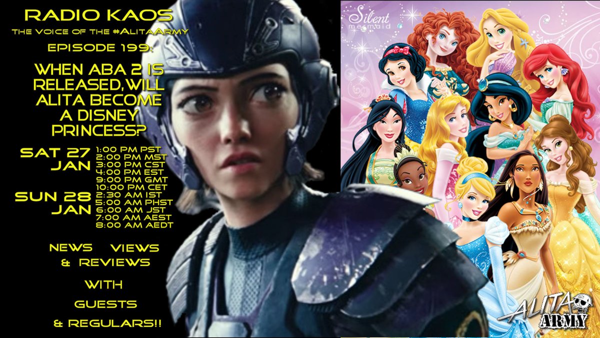 Do dreams come true, #AlitaArmy? Not that I dream of Alita being a Disney princess, but that is the topic on Radio KAOS Ep 199 'When ABA 2 is Released, Will Alita Become a Disney Princess?' Bring your best guesses, and join us! youtube.com/live/EE4zzqPju…