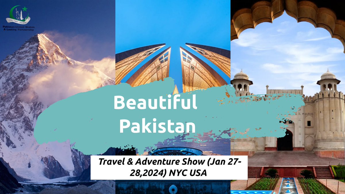 Step into a world of breathtaking beauty and immerse yourself in the wonders of Pakistan at the Travel & Adventure Show in New York on January 27, 2024. Ambassador Masood Khan @Masood__Khan will participate in ribbon-cutting ceremony at the Pakistan Pavilion. #BeautifulPakistan