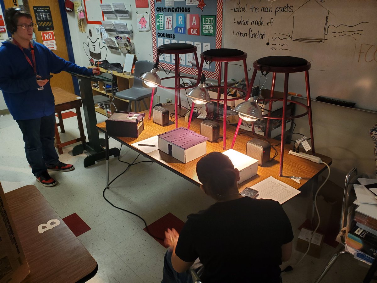 JackCHaysArchi1's tweet photo. Sustainability and alternative energy were put to the test with the passive solar models. #hawkyeah #architecture #sustainable @HaysCISD @HaysCISDCTE @Hays_Hawks https://t.co/MfUmXn1ArQ